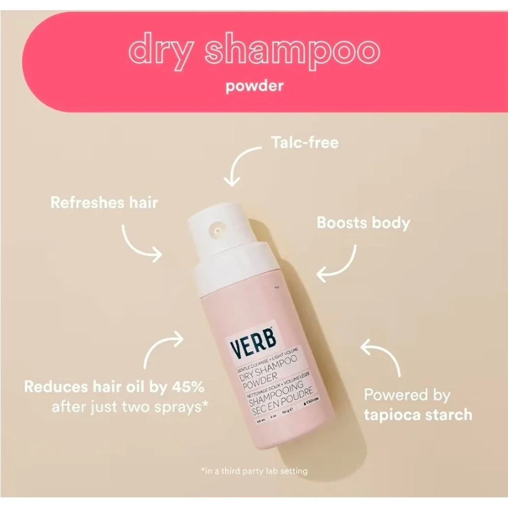 Lot of 2 Verb Dry‎ Shampoo Powder 2oz Gentle Cleanse Light Volume New Sealed